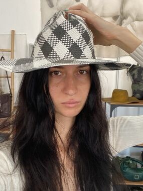 Reinhard Plank Straw Hat in B&W